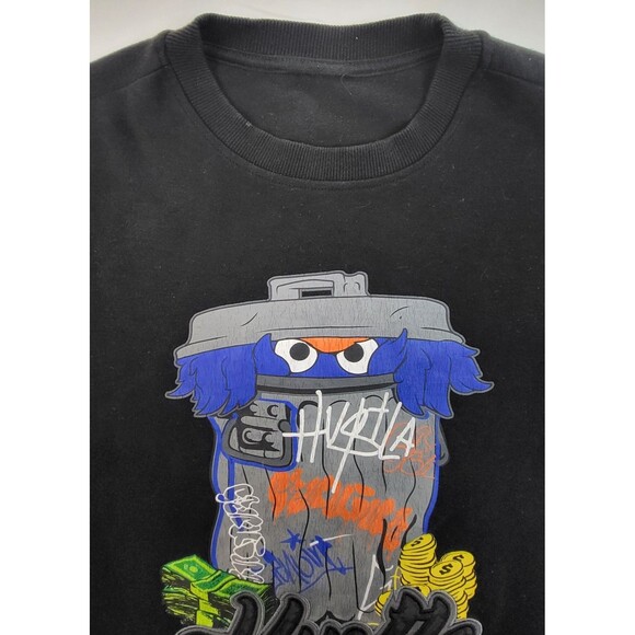 Genuine Authentic Garments Hustle On Any Street Oscar Pullover Sweatshirt Size M - Picture 2 of 7